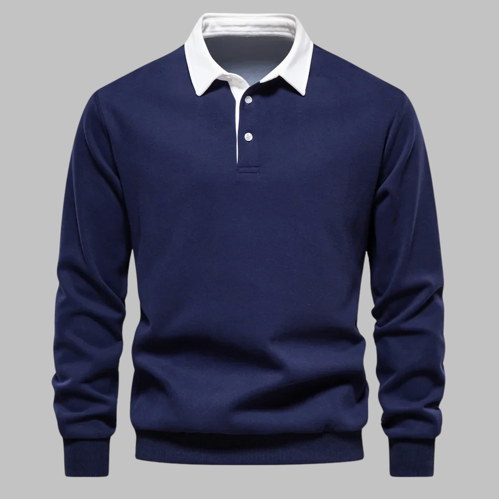 Herensweater Polokraag Klassiek Comfortabel