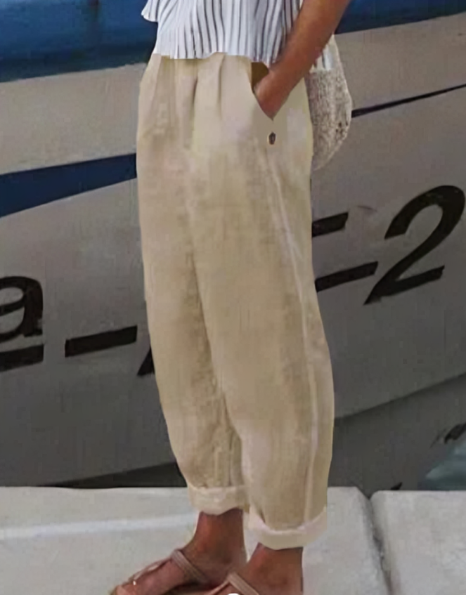 Dames Broek van Linnen - Comfortabele Zomerbroek