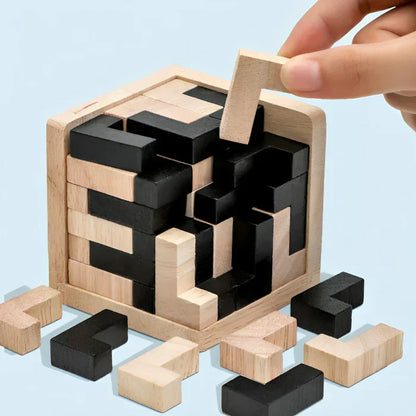 Houten 3D Puzzle Breinbreker voor Volwassenen