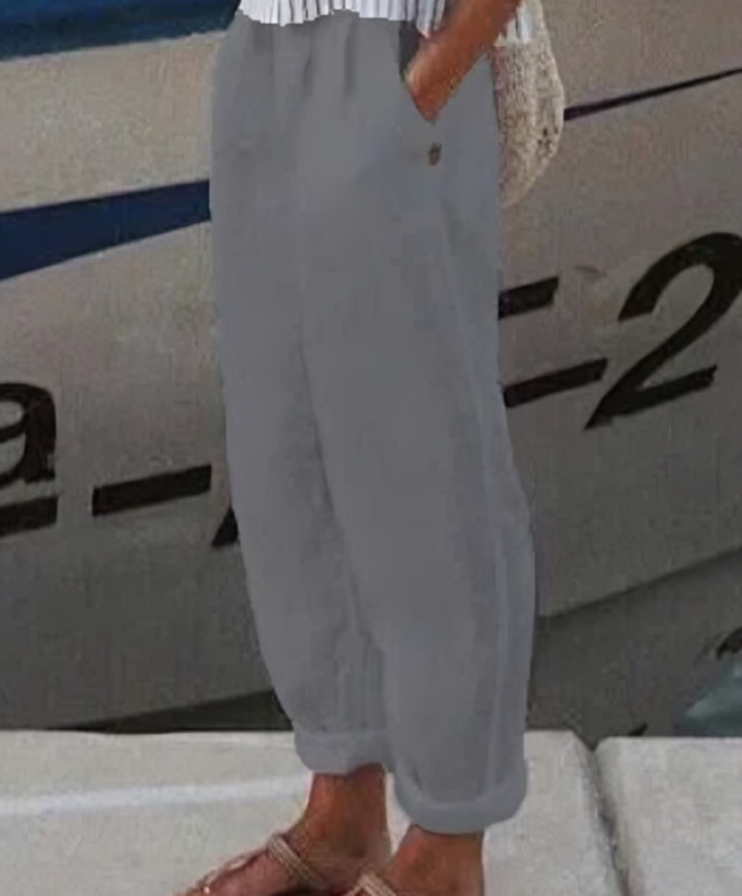 Dames Broek van Linnen - Comfortabele Zomerbroek