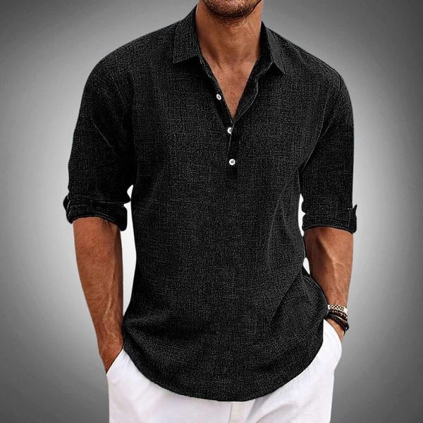 Massimo | Polo Classica in Lino Elegante e Traspirante, Manica Corta