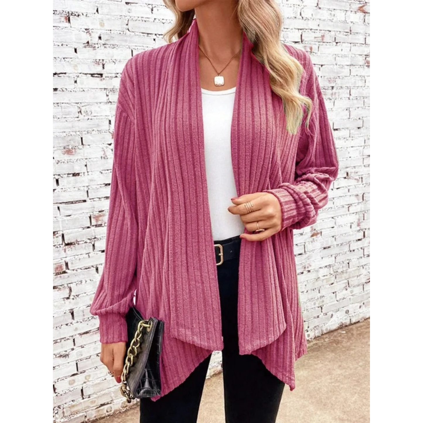 Vrouwelijke Vest Geplooide Knit Trui Elegant
