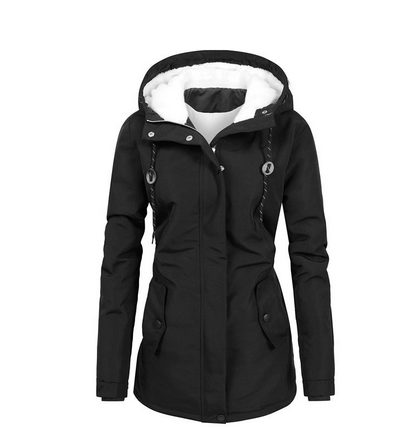 Lange Dames Winterjas – Waterdicht met Capuchon en Warme Voering