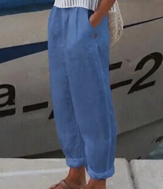 Dames Broek van Linnen - Comfortabele Zomerbroek