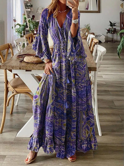 VELANORA Zomerdroom Boho Maxi Jurk