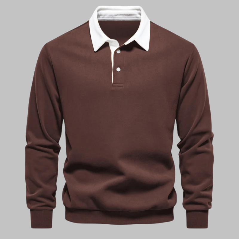 Herensweater Polokraag Klassiek Comfortabel