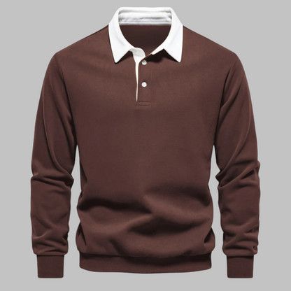 Herensweater Polokraag Klassiek Comfortabel