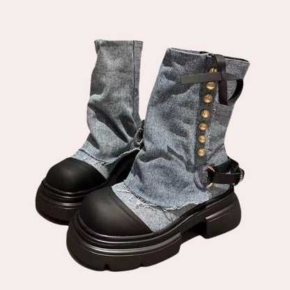 Warme Winterlaarzen van Denim voor Dames