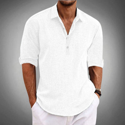 Massimo | Polo Classica in Lino Elegante e Traspirante, Manica Corta
