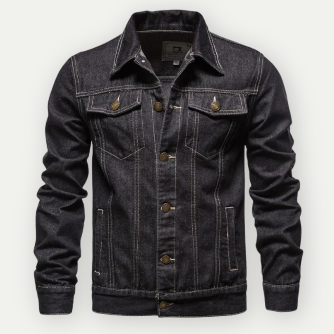 Klassieke Denim Jas voor Mannen - Mode Vibes