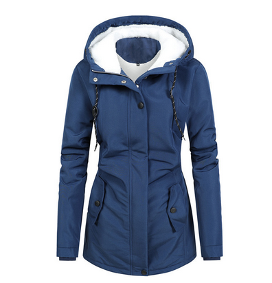 Lange Dames Winterjas – Waterdicht met Capuchon en Warme Voering