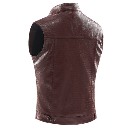 Lederen Vest voor Heren Stijlvol Viper Design