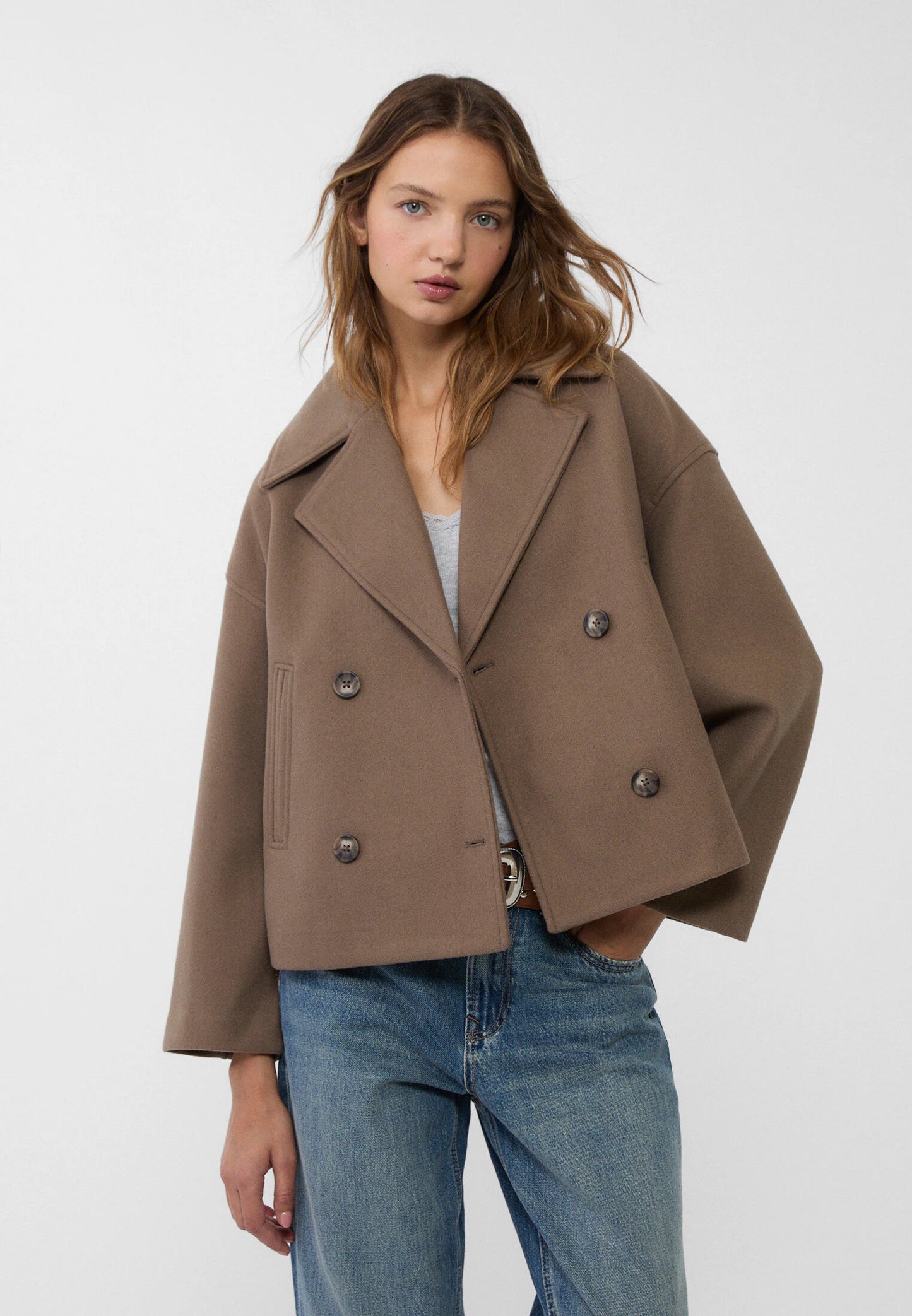 Double Breasted Korte Jas Marit Stijl