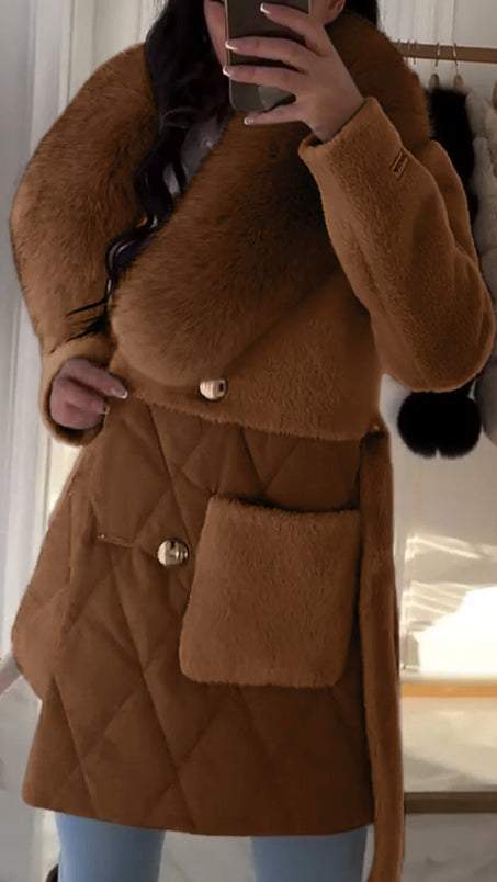 Luxe Bontkraag Jas Warm en Stijlvol