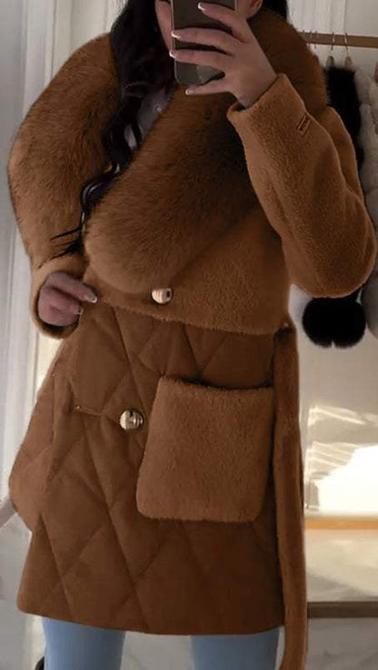 Luxe Bontkraag Jas Warm en Stijlvol