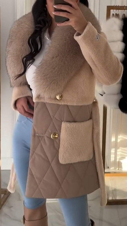 Luxe Bontkraag Jas Warm en Stijlvol