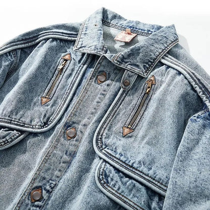 Retro Denim Jasje Warm en Vintage Look