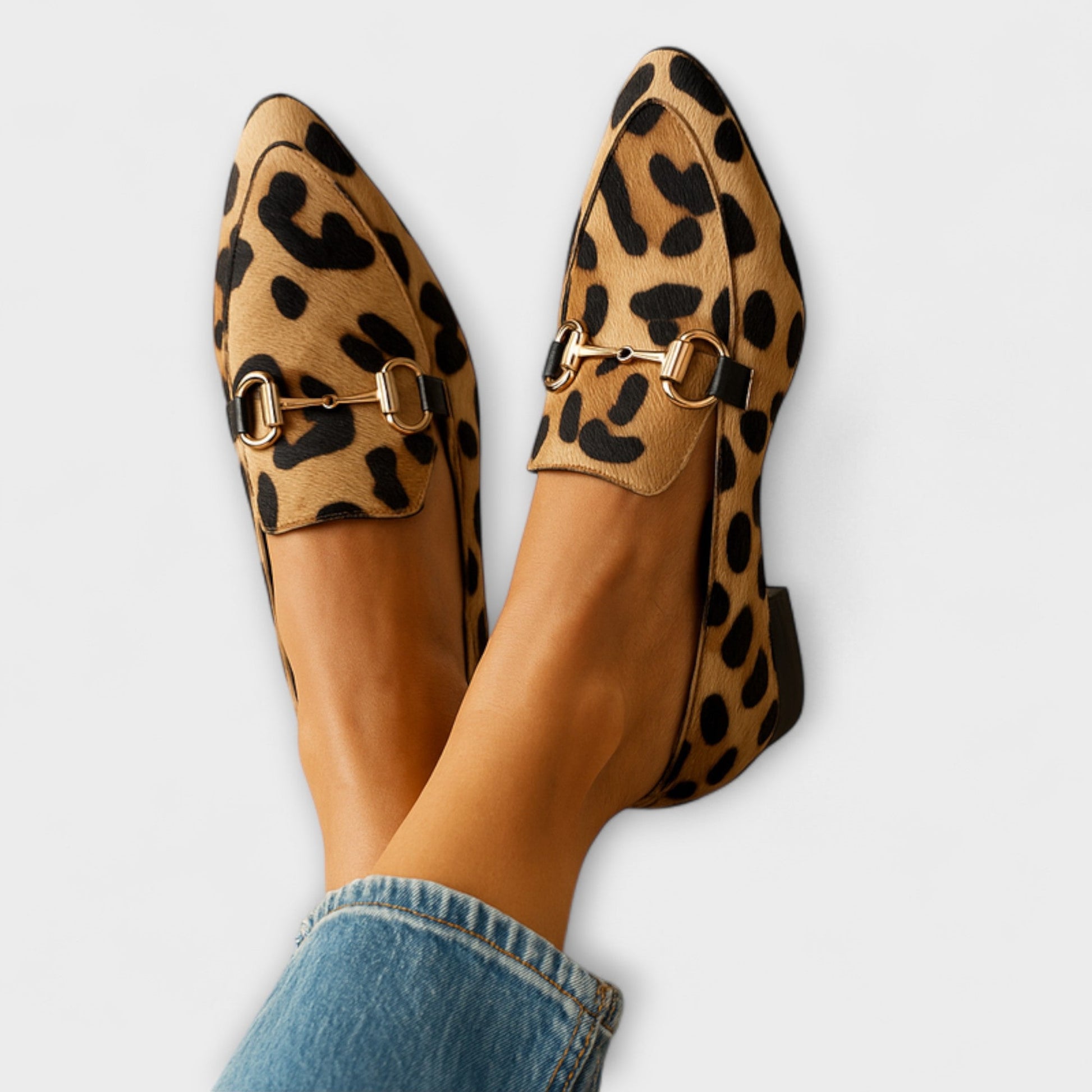 Dames Loafers Luipaardprint Elegante Pasvorm - Mode Vibes
