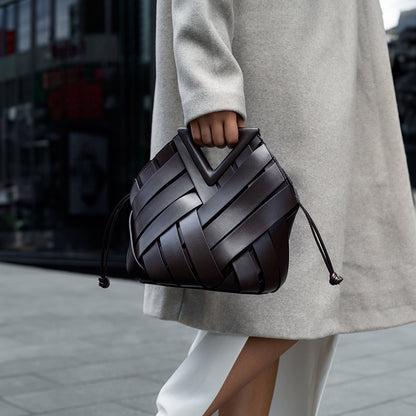 Gevlochten Leren Handtas – Voor Casual en Formele Outfits