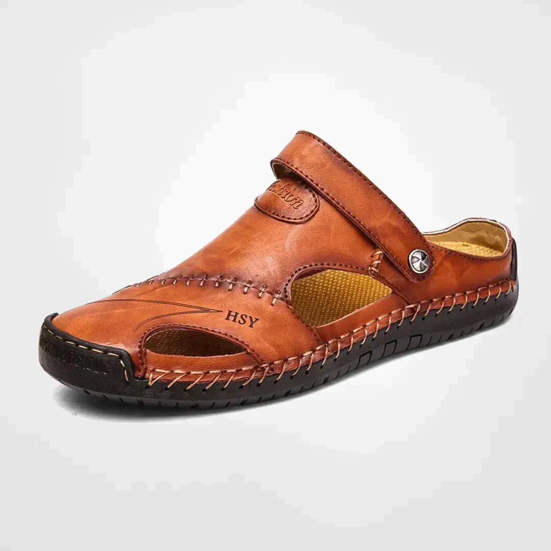 Heren Leren Instappers Sandalen – Ademend Comfort Schoenen voor Zomer en Dagelijks Gebruik