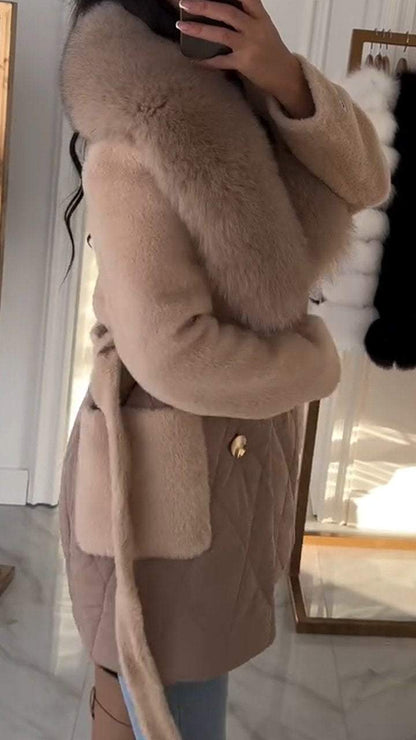 Luxe Bontkraag Jas Warm en Stijlvol