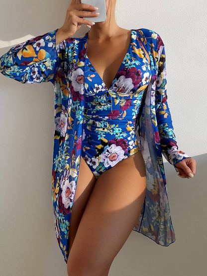 Blauwe Zomerbikini 3-Delig Voor Vrouw - Mode Vibes