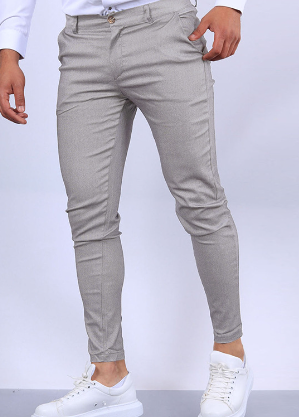 Witte Skinny Jeans Broek Slim Fit voor Mannen