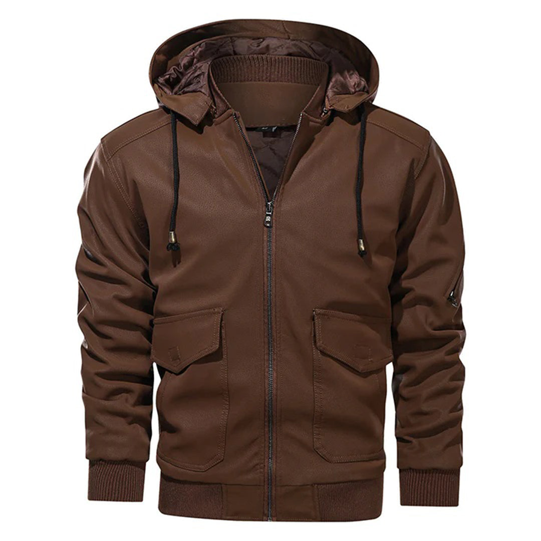 Leren Jas Warm voor Heren Winter