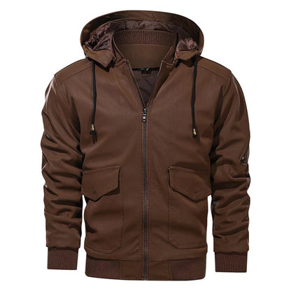 Leren Jas Warm voor Heren Winter