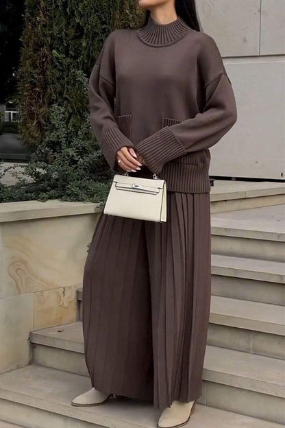Vrouwelijke Tweedelige Set Warme Lounge Kleding