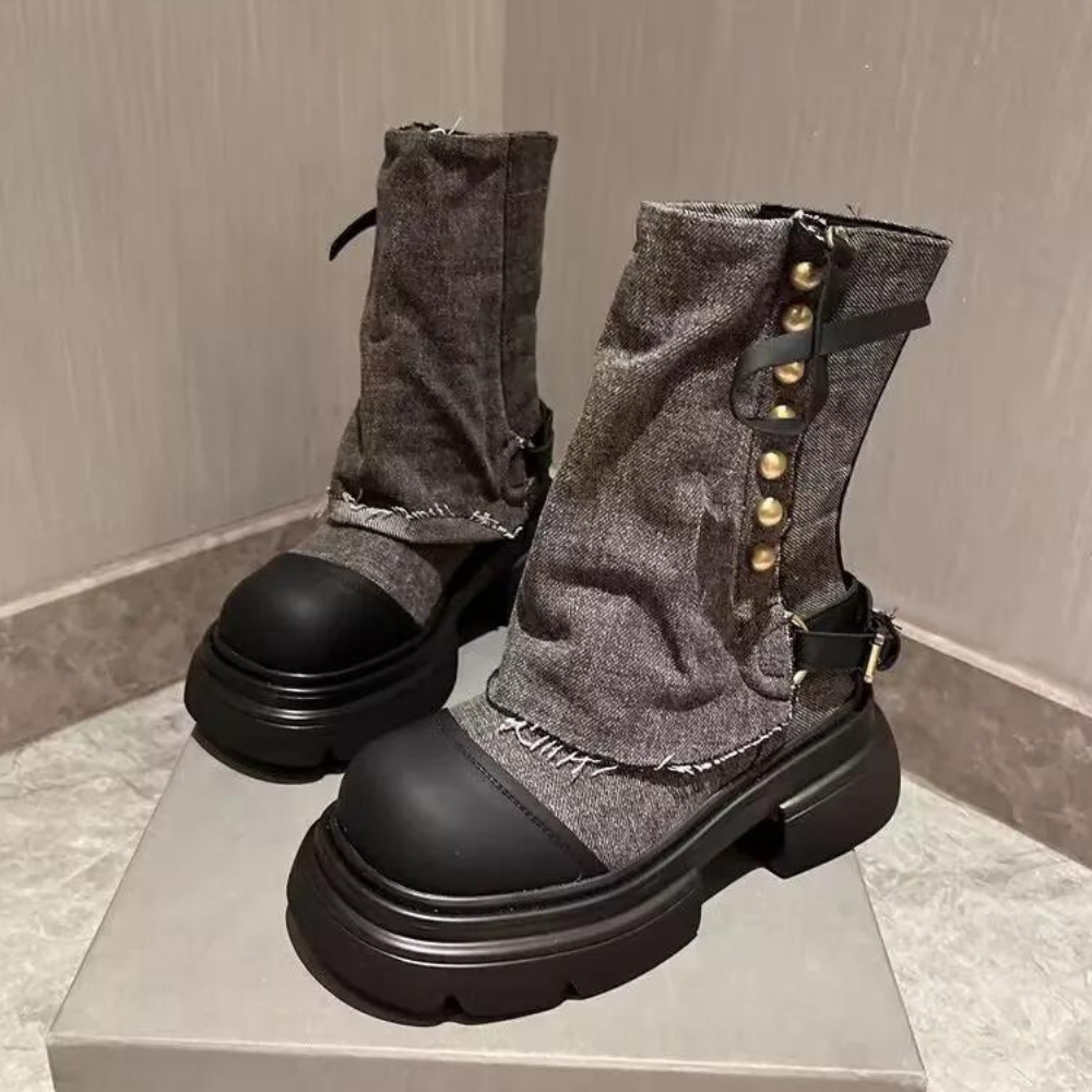 Warme Winterlaarzen van Denim voor Dames