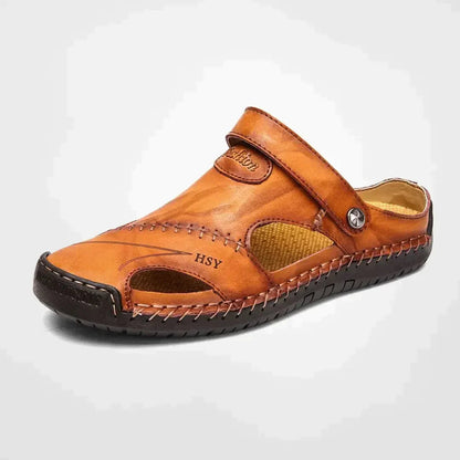 Heren Leren Instappers Sandalen – Ademend Comfort Schoenen voor Zomer en Dagelijks Gebruik