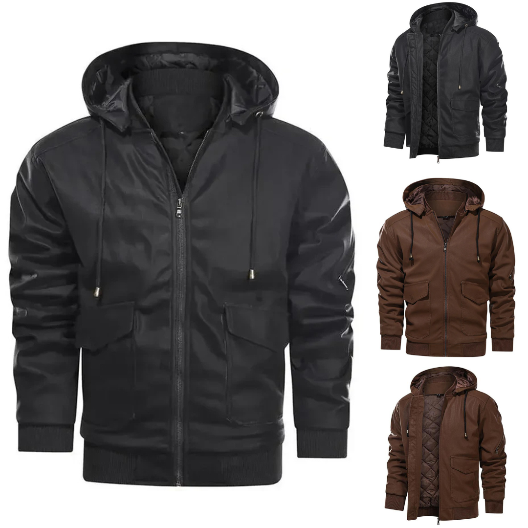 Leren Jas Warm voor Heren Winter