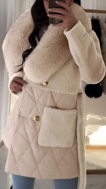 Luxe Bontkraag Jas Warm en Stijlvol