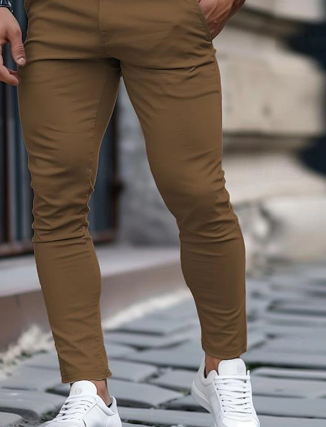 Witte Skinny Jeans Broek Slim Fit voor Mannen