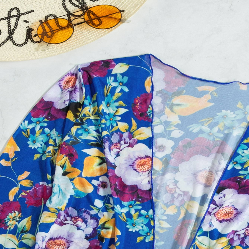 Blauwe Zomerbikini 3-Delig Voor Vrouw