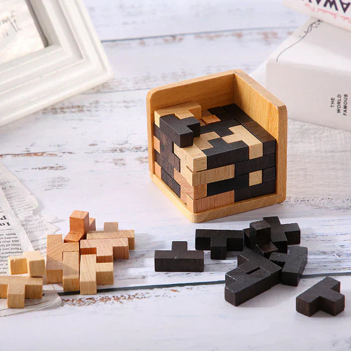 Houten 3D Puzzle Breinbreker voor Volwassenen