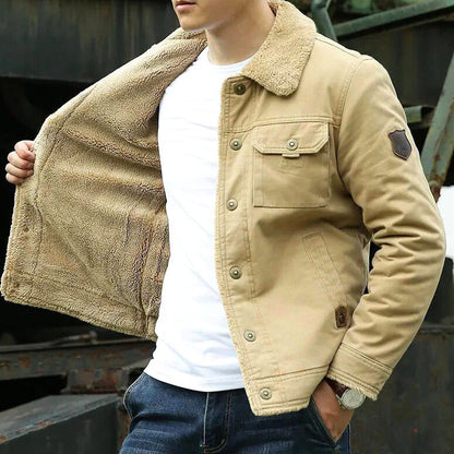Maverick Jeans Jas Blauw Leerlook