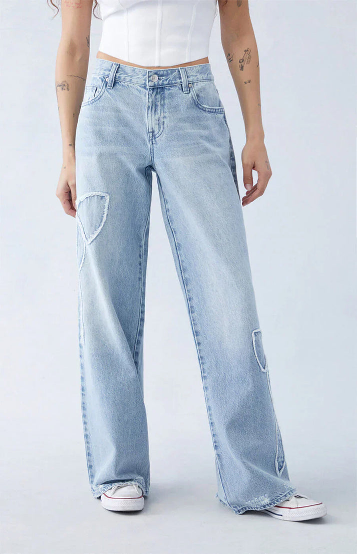 Vrouwelijke Jeans met Strik Detail