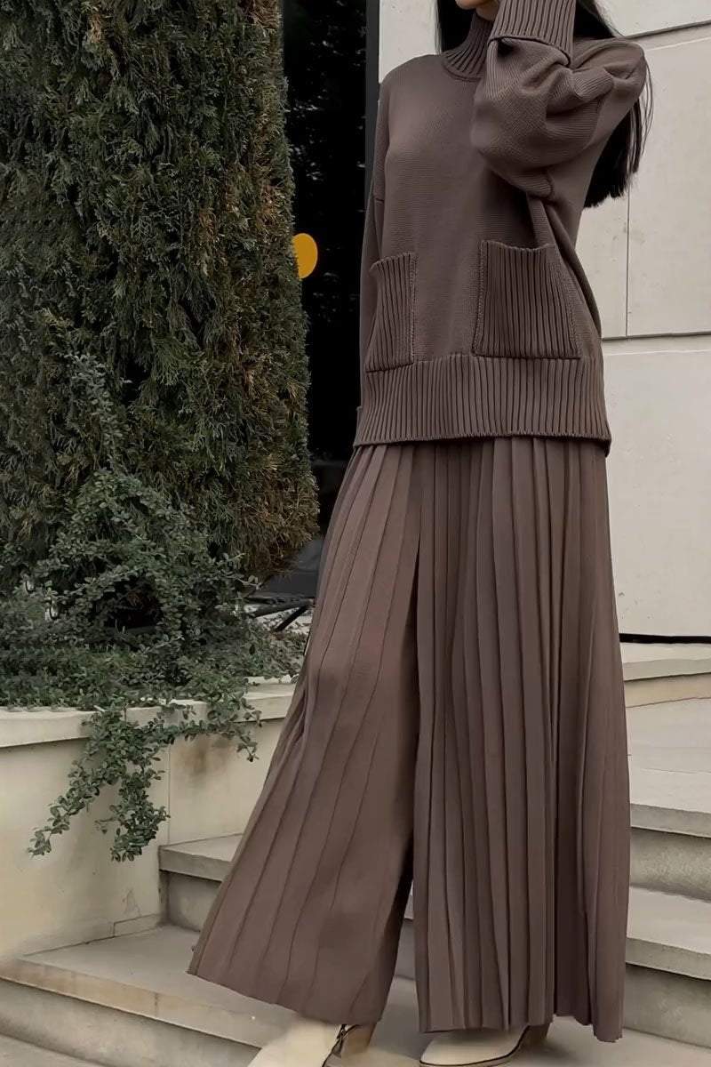 Vrouwelijke Tweedelige Set Warme Lounge Kleding