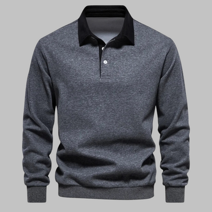 Herensweater Polokraag Klassiek Comfortabel