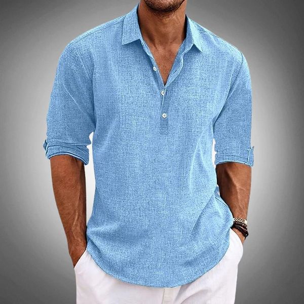 Massimo | Polo Classica in Lino Elegante e Traspirante, Manica Corta