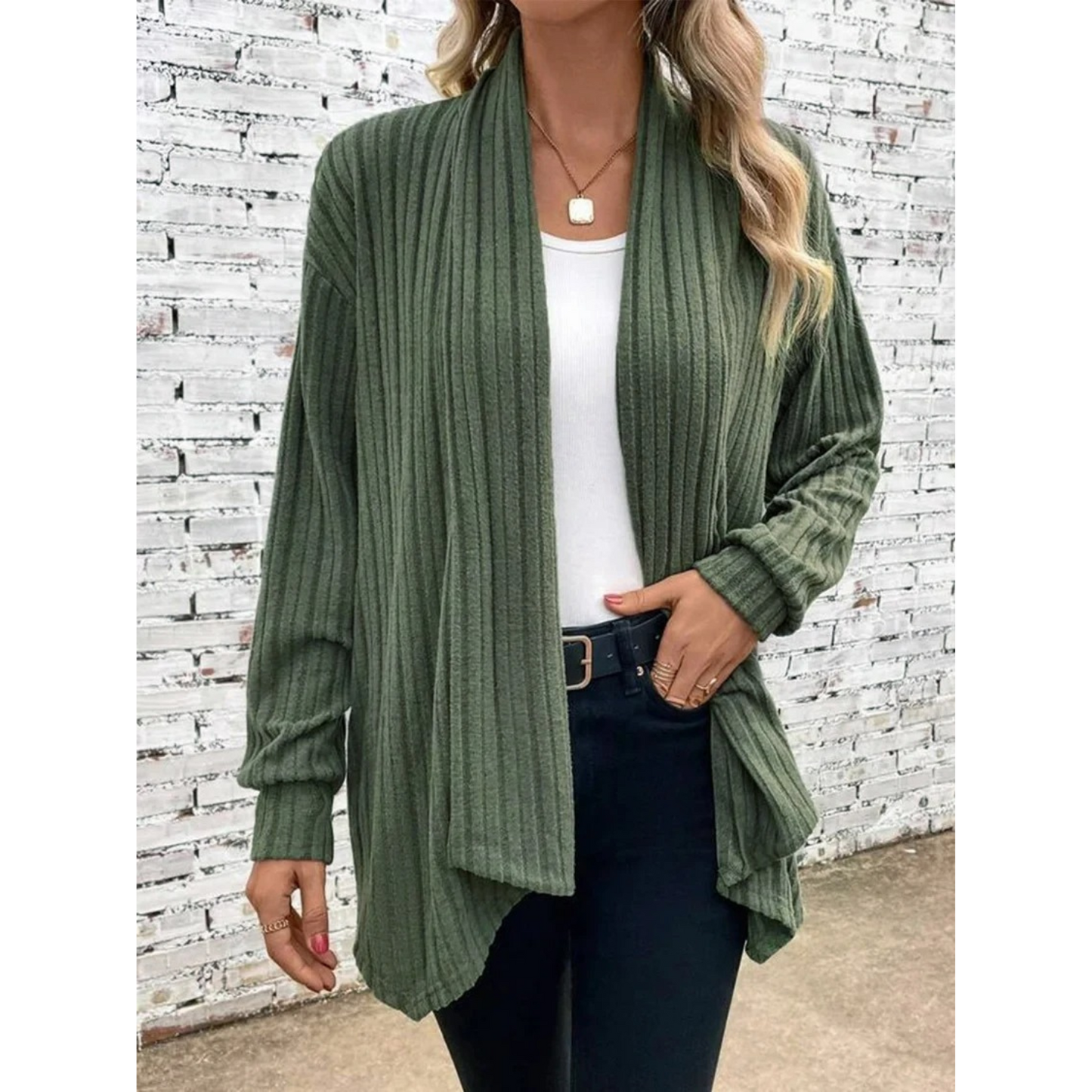 Vrouwelijke Vest Geplooide Knit Trui Elegant