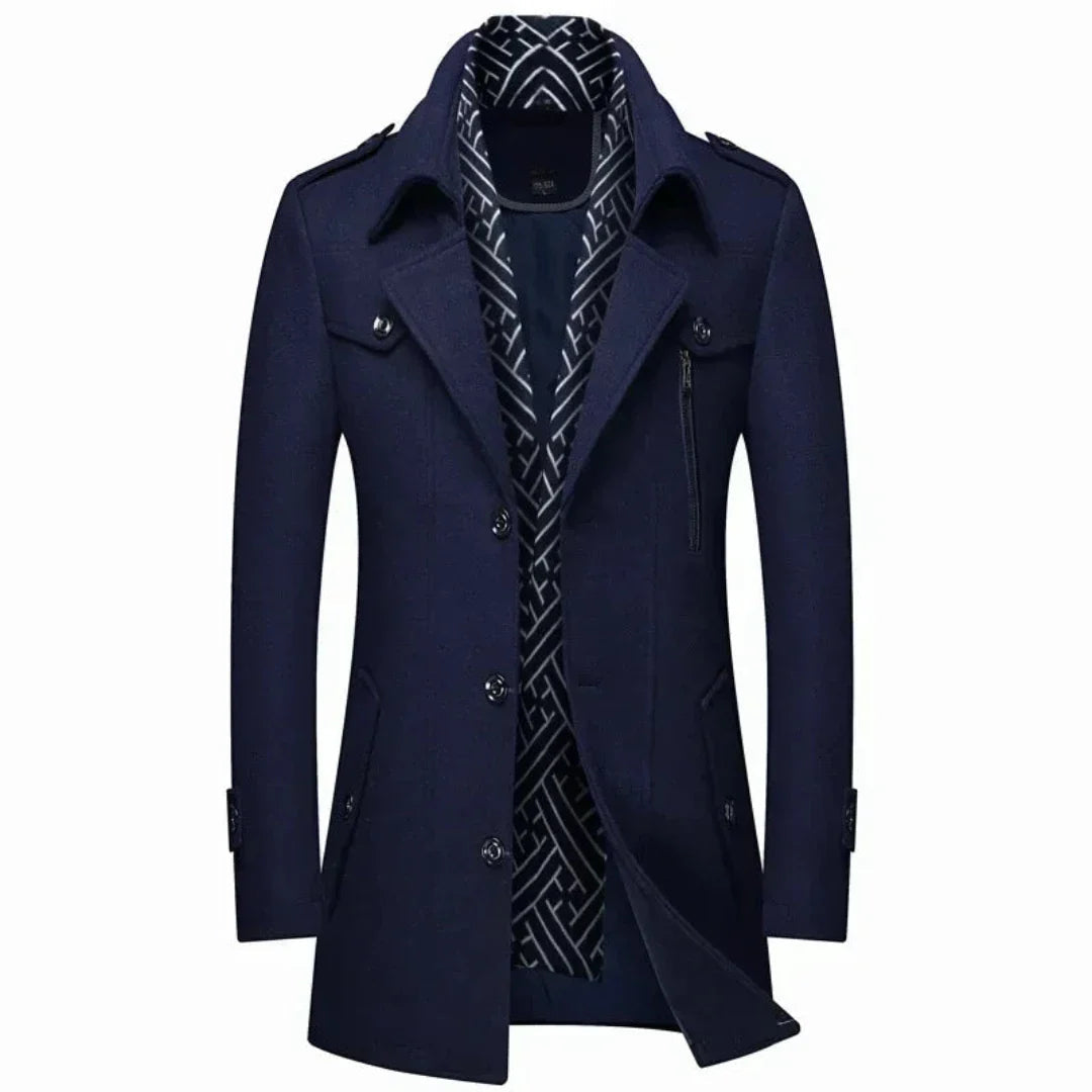 Klassieke Heren Trenchcoat Stijlvol Waterdicht