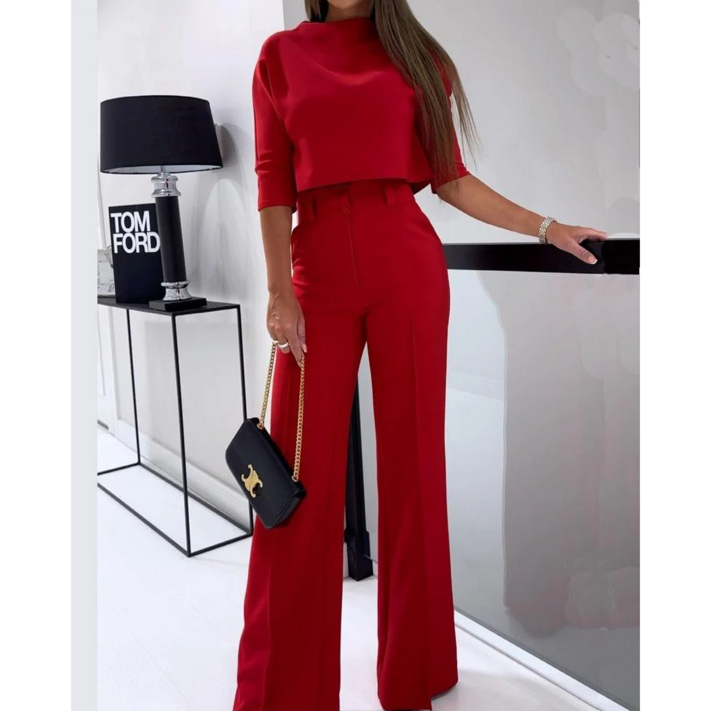 Elegante Tweedelige Set Ruby Stijlvol Dame