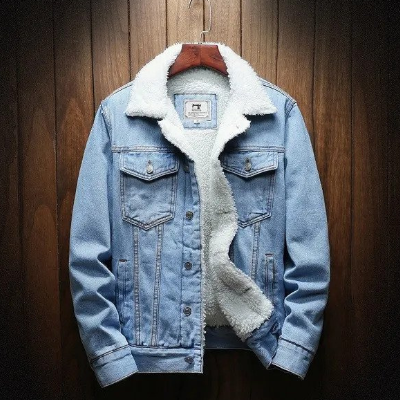 Jeansjas Fleecevoering Warm en Isoleren