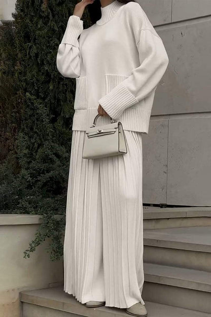 Vrouwelijke Tweedelige Set Warme Lounge Kleding - Mode Vibes