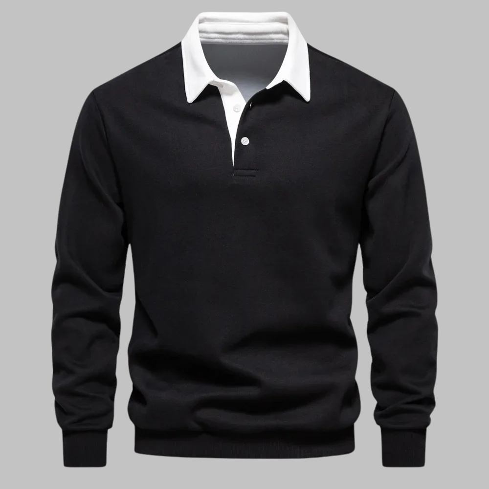 Herensweater Polokraag Klassiek Comfortabel