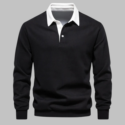 Herensweater Polokraag Klassiek Comfortabel