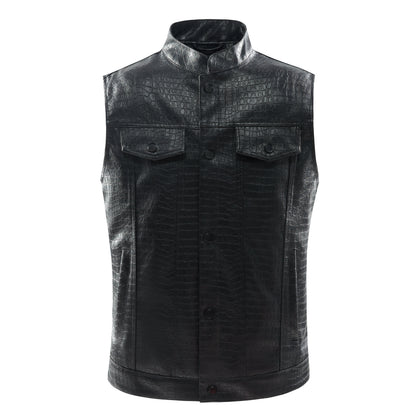 Lederen Vest voor Heren Stijlvol Viper Design